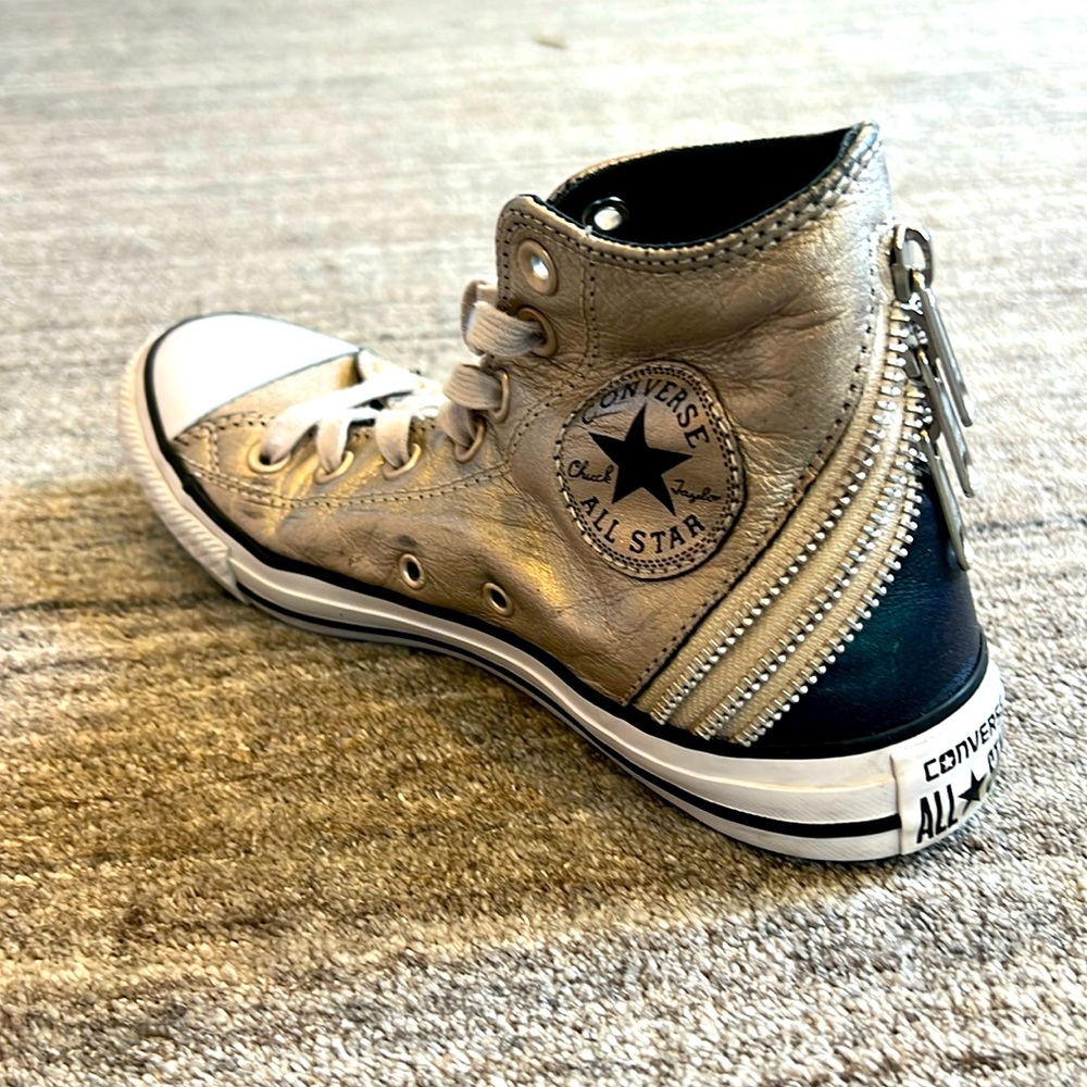 Converse Chuck Taylor All Star Metallic High-Top Sneakers - Silver US 8